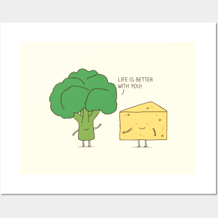 Broccoli and cheese Posters and Art